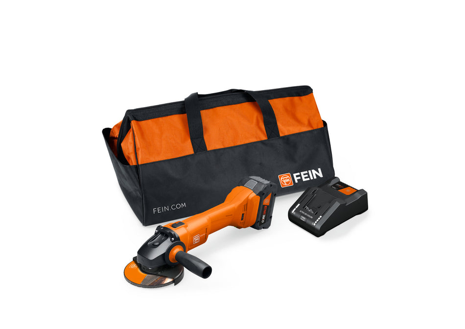 *** FEIN Cordless Angle Grinder 5" - Slide Switch - Set | CCG 18-125 BL AS